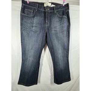 Signature by Levi Strauss & Co. Low Rise Wide Leg women's jeans dark wash Sz 14